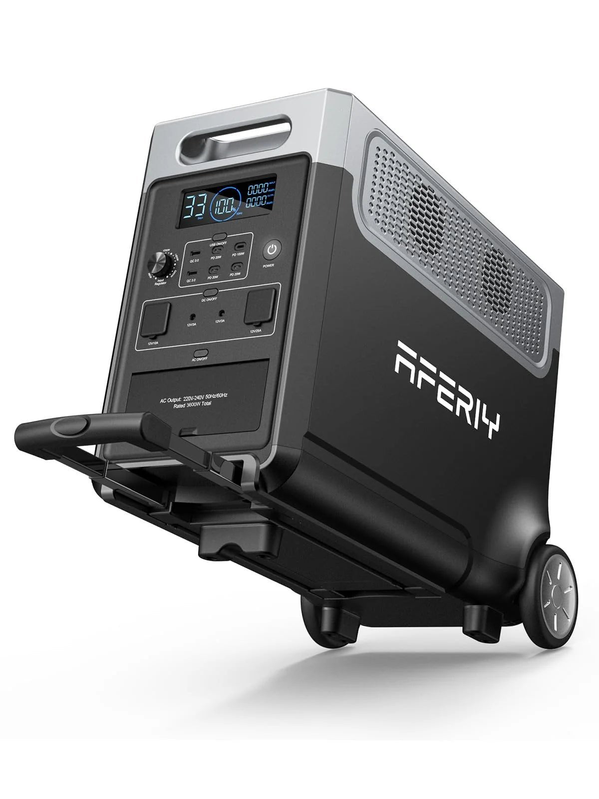 2048Wh Portable Power Station 2400W LiFePO4 Battery Solar Generator with UPS