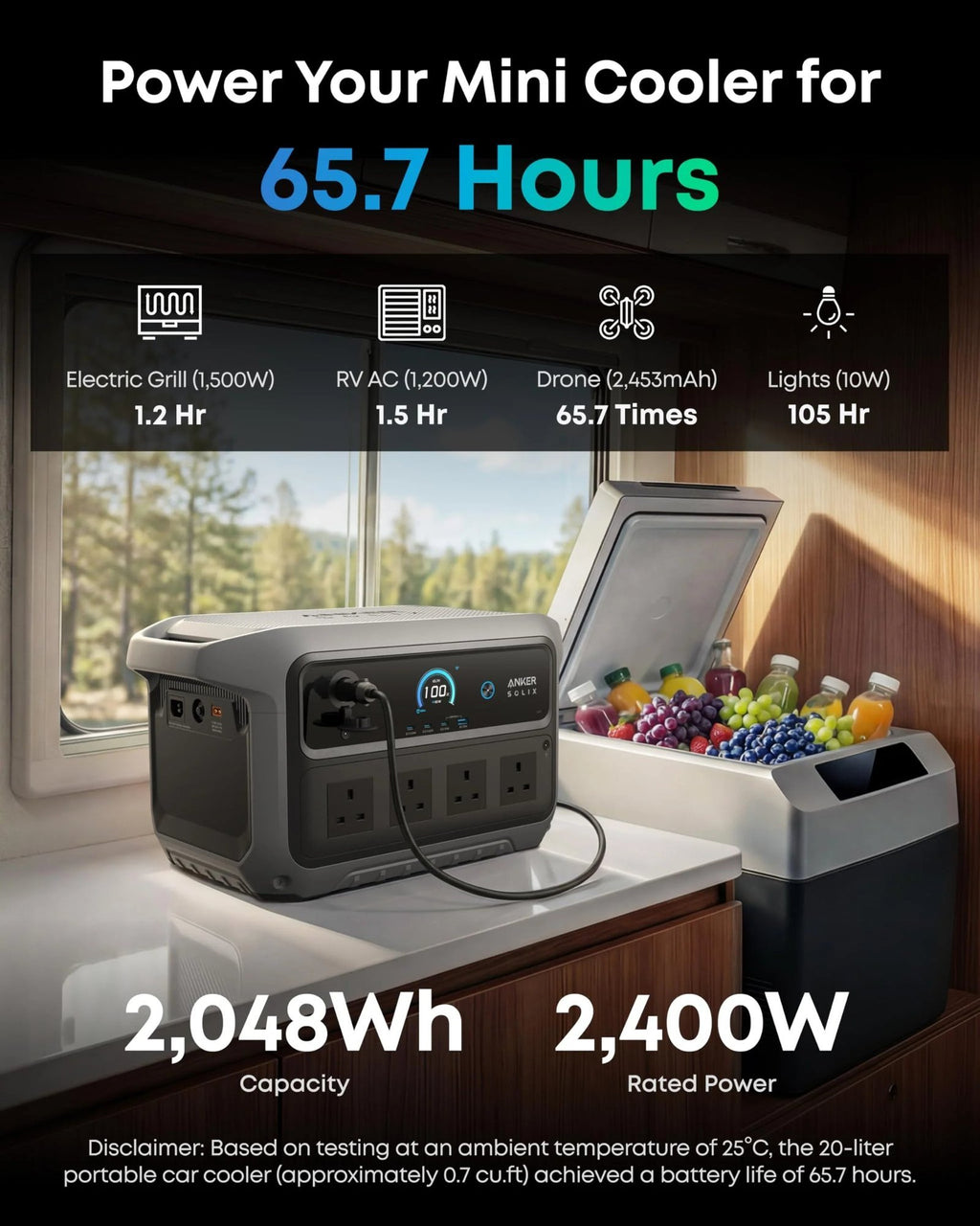 2048WH 2400W Portable Power Station – Solar Generator for Home Backup & Camping