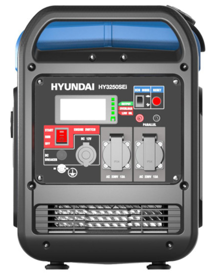 Hyundai 3200W / 3.2kW Petrol Inverter Generator, Pure Sine Wave Output, Lightweight, Quiet with Electric Start | HY3250SEi