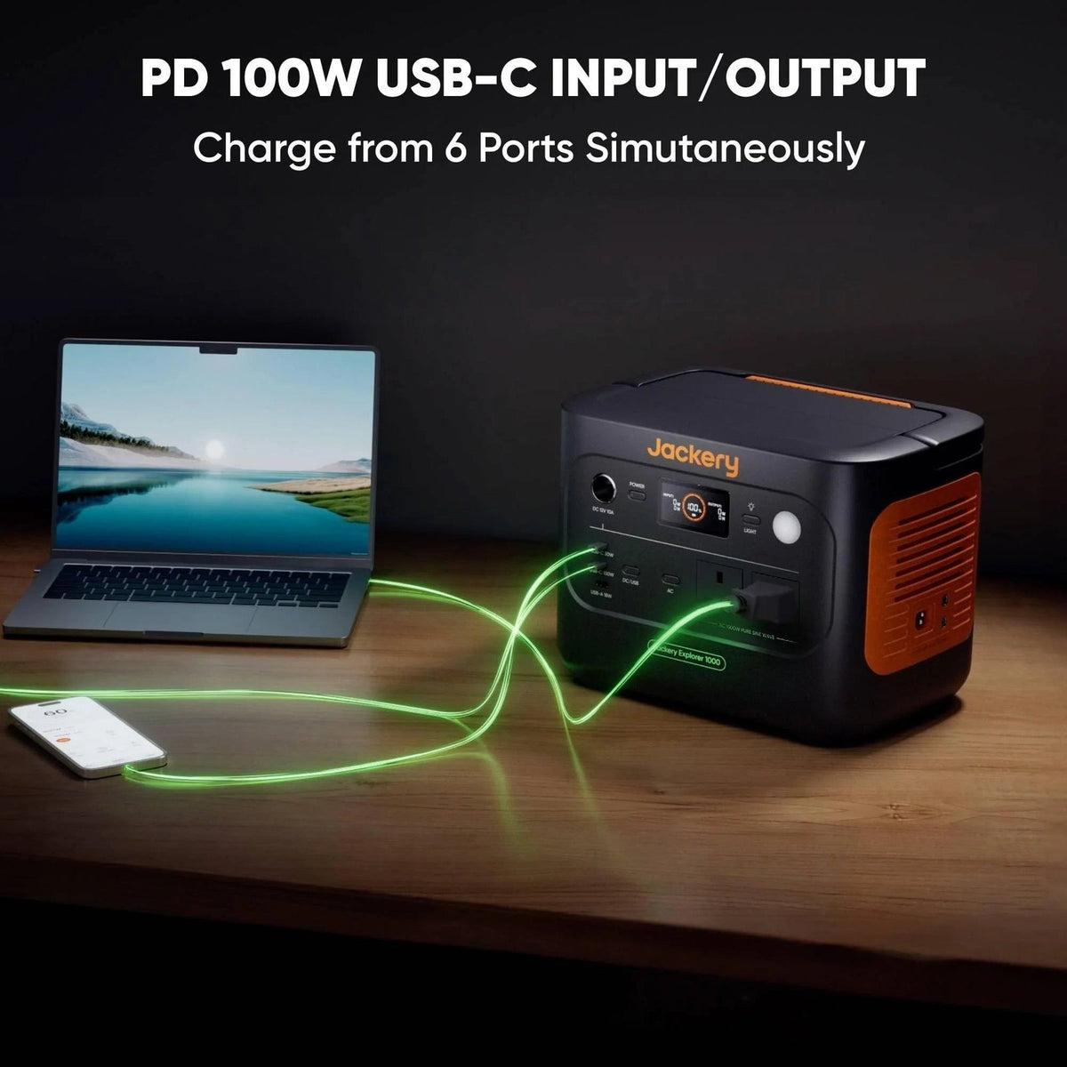 1070WH 1500W Portable Power Station – LiFePO4 Battery for Home Backup & Camping