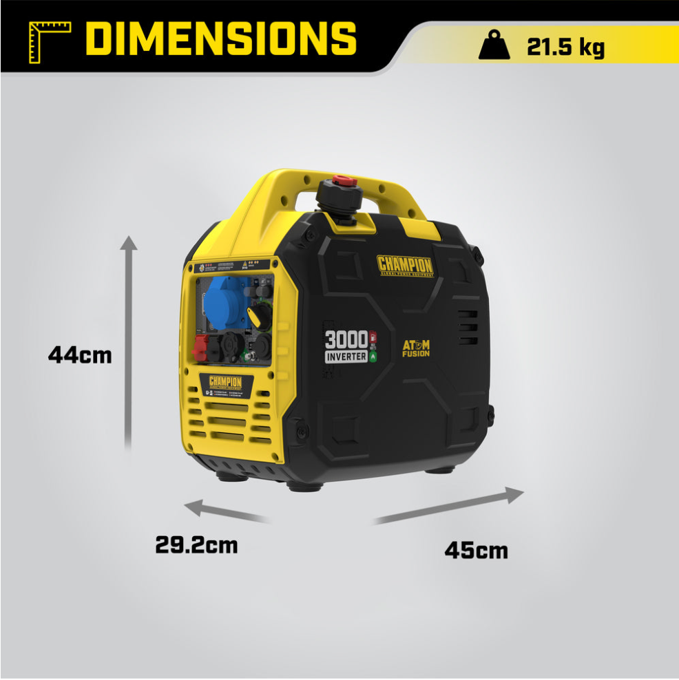 Champion 3000 Watt “Atom Fusion” Dual Fuel Inverter Generator