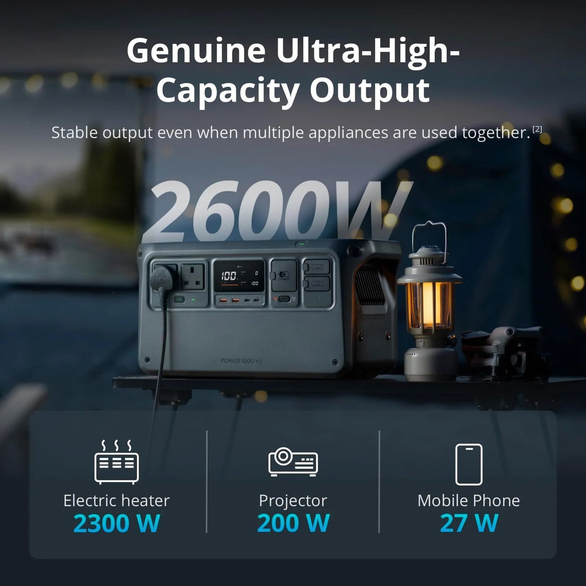 1024WH 1024W Portable Power Station – LiFePO4 Battery for Home Backup & Camping
