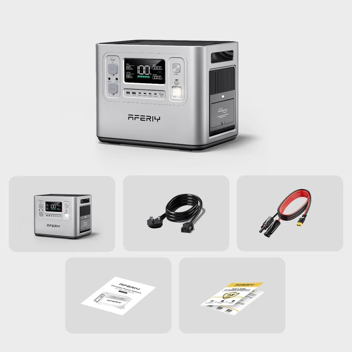 2048WH 2400W Portable Power Station – LiFePO4 Battery Solar Generator for Home Backup & Camping