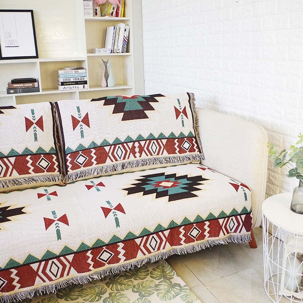 Boho Patterned Sofa Blanket | Cozy Decorative Comfort