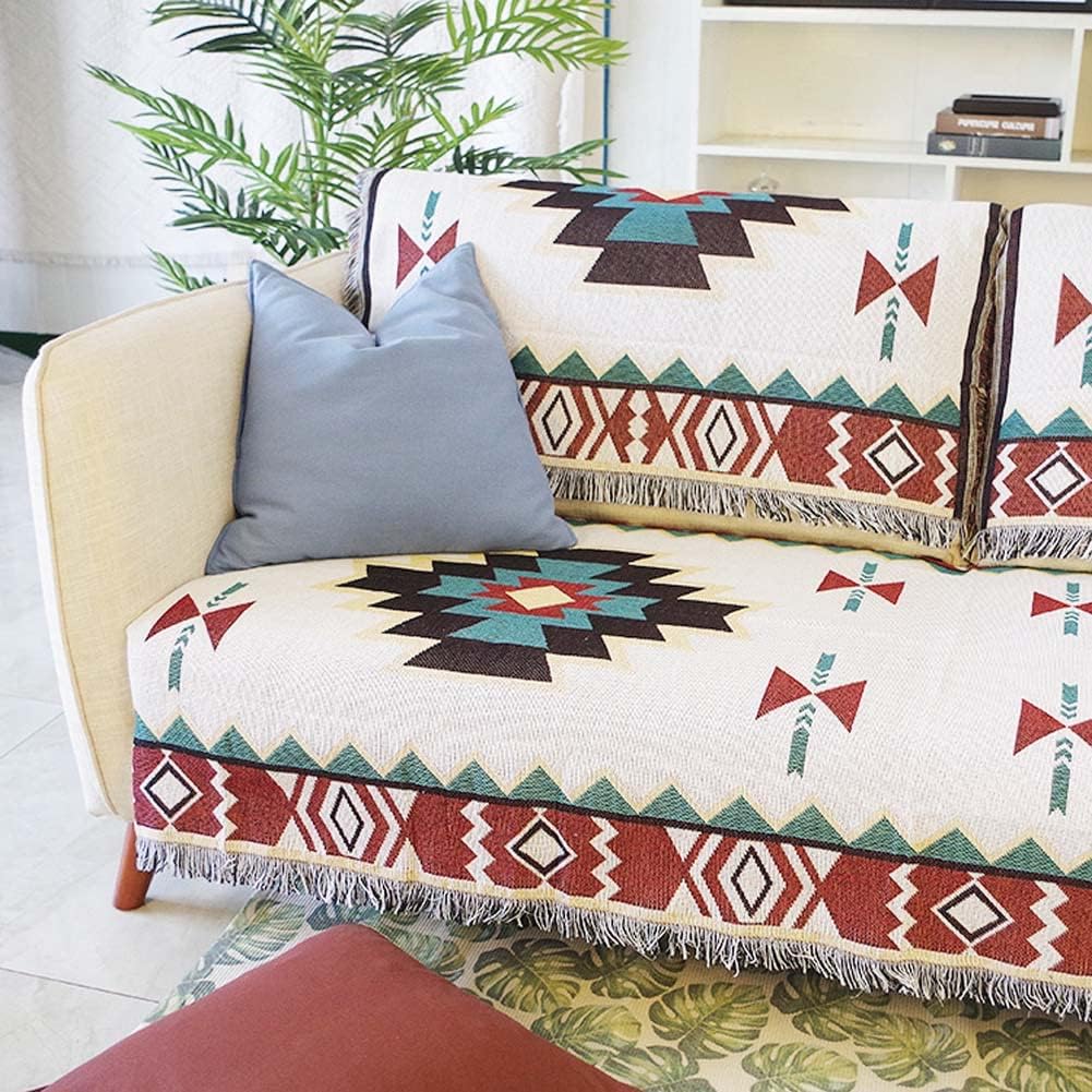 Boho Patterned Sofa Blanket | Cozy Decorative Comfort