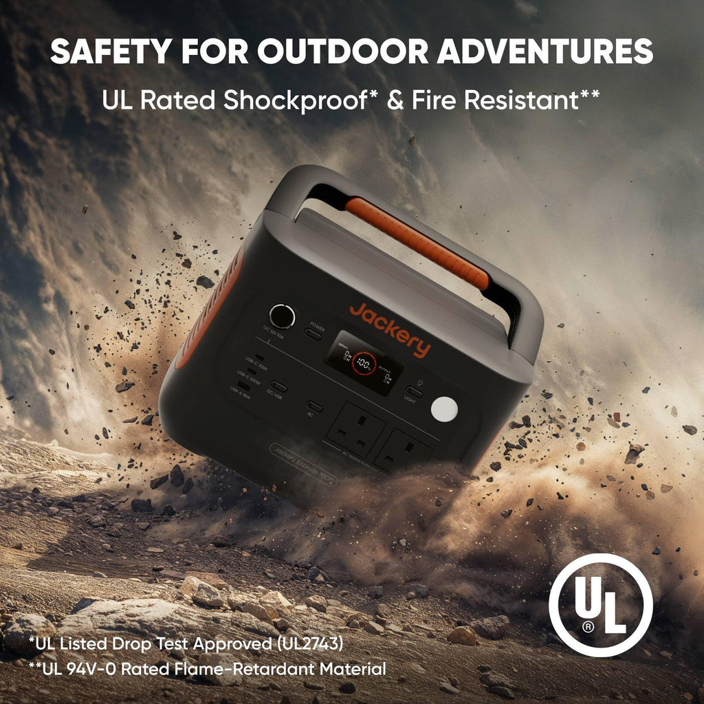 1070WH 1500W Portable Power Station – LiFePO4 Battery for Home Backup & Camping