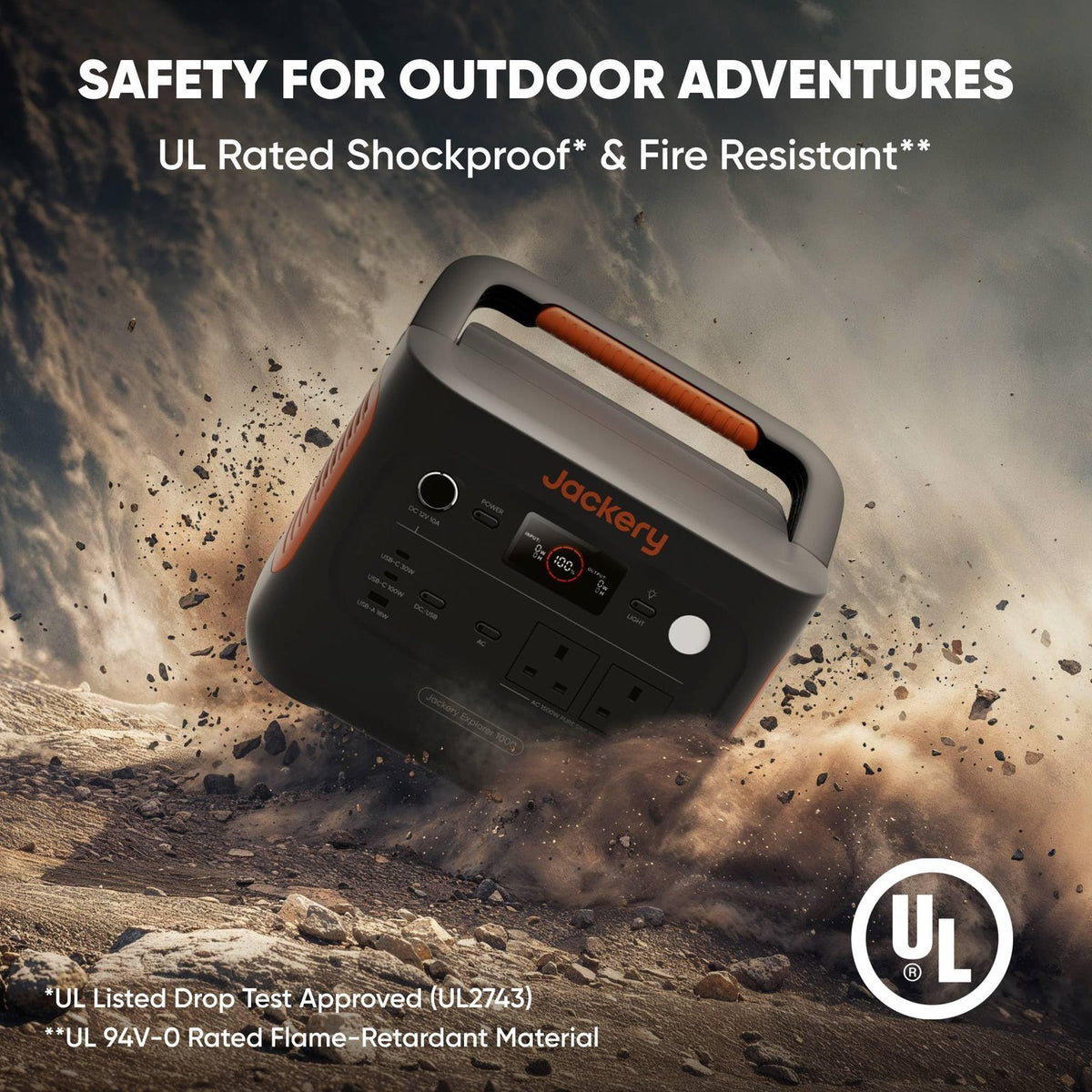 1070WH 1500W Portable Power Station – LiFePO4 Battery for Home Backup & Camping