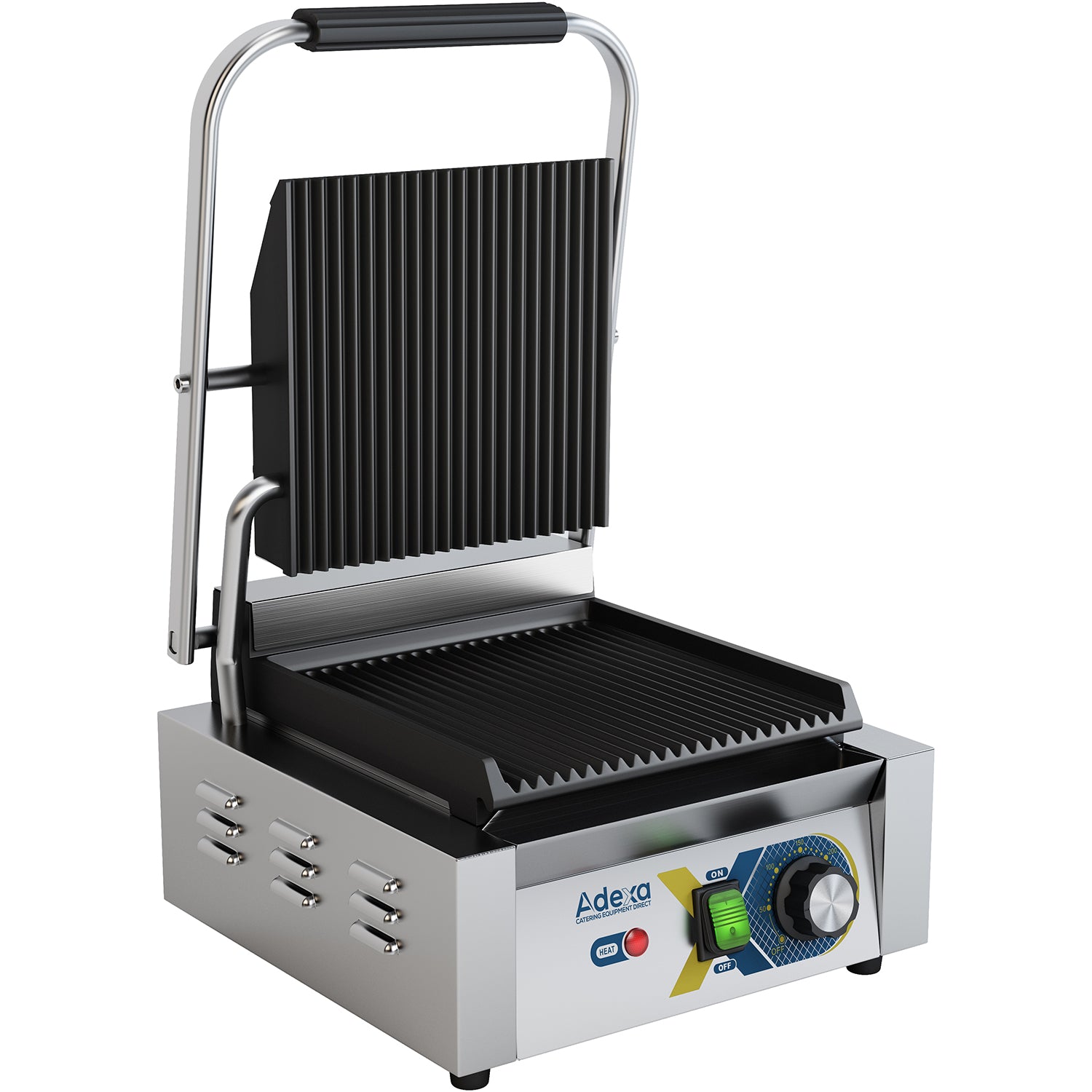 Heavy Duty Panini Contact grill Single Ribbed | Adexa EGD10C