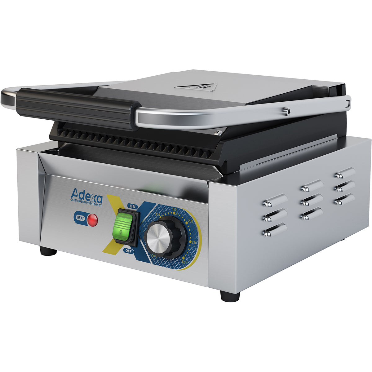 Heavy Duty Panini Contact grill Single Ribbed | Adexa EGD10C