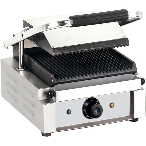 Heavy Duty Panini Contact grill Single Ribbed | Adexa EG01A
