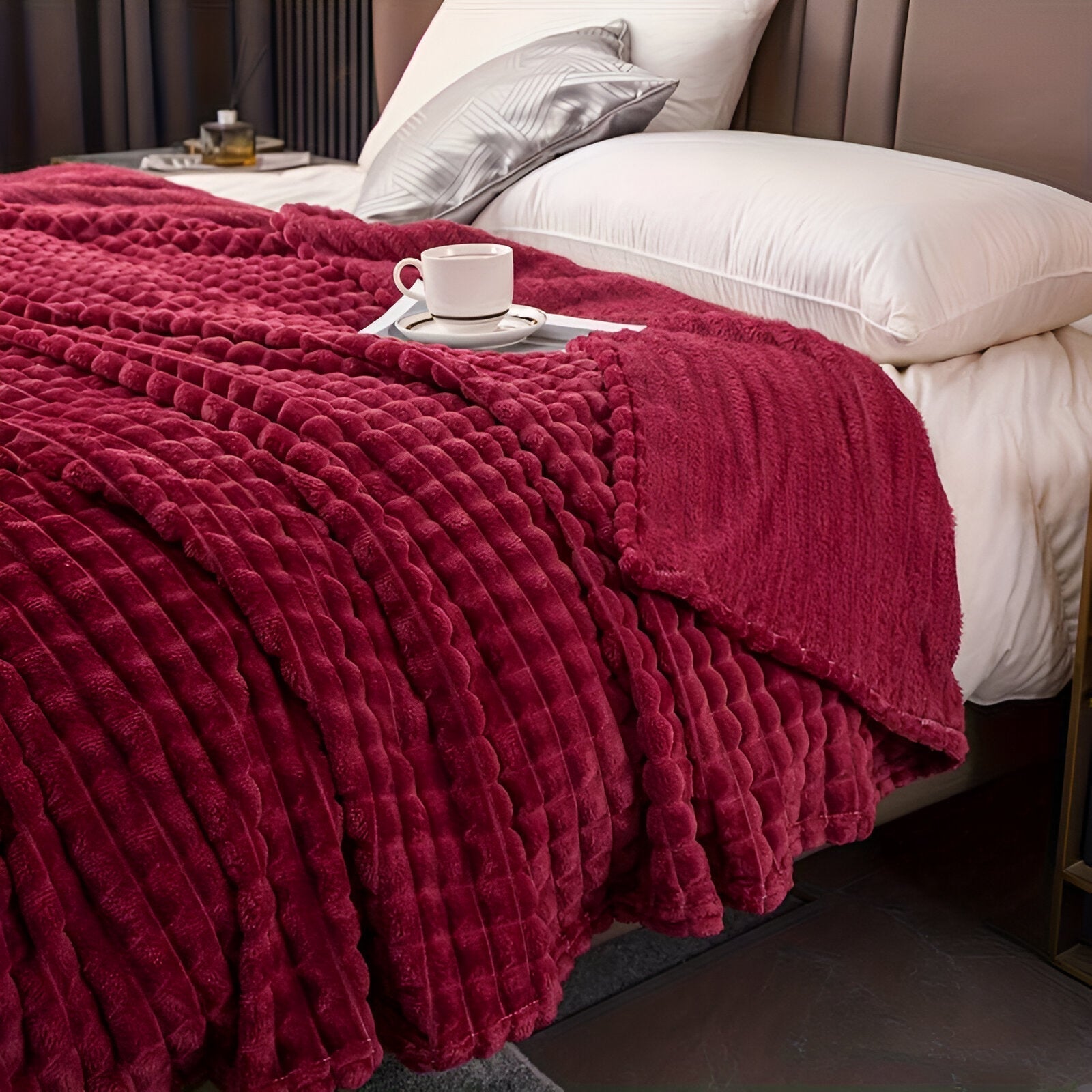 Textured Weighted Blanket | King Size Cozy Comfort