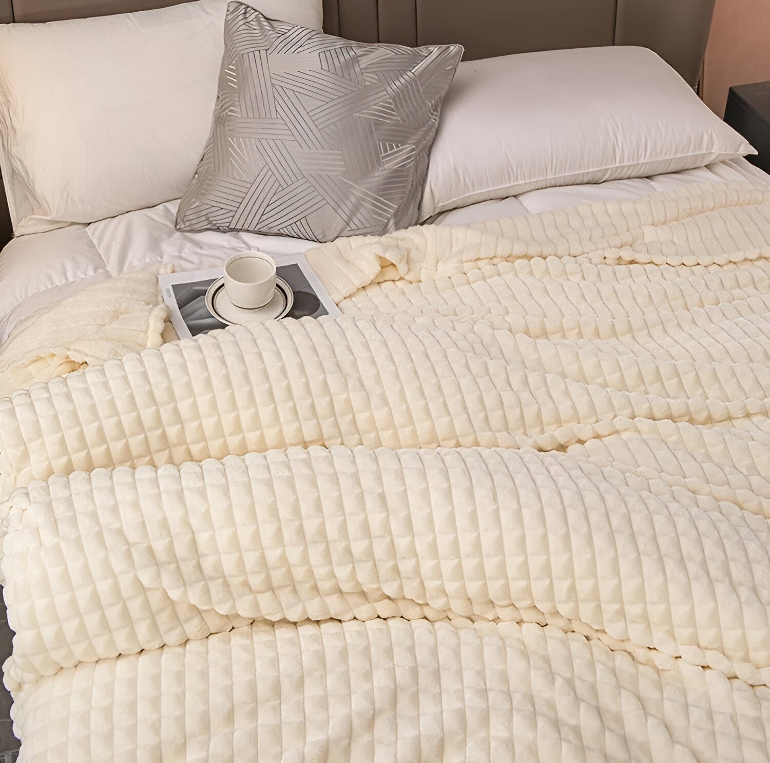 Textured Weighted Blanket | King Size Cozy Comfort