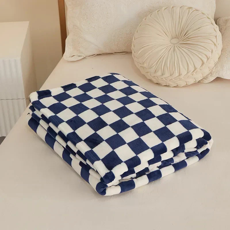Checkered Sofa Throw | Soft Decorative Living Room