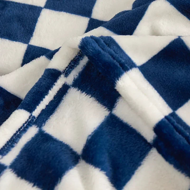 Checkered Sofa Throw | Soft Decorative Living Room