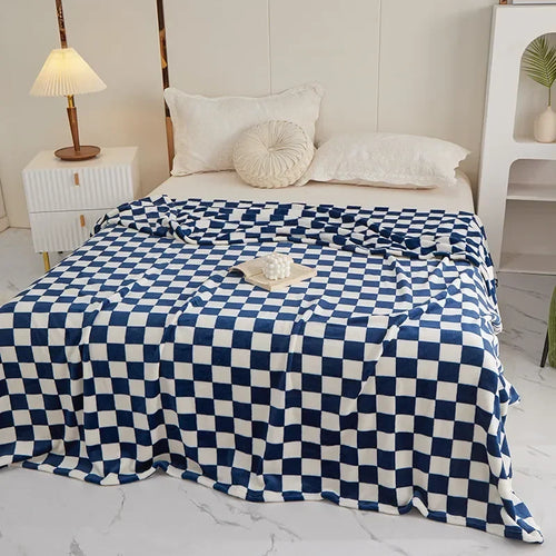 Checkered Sofa Throw | Soft Decorative Living Room