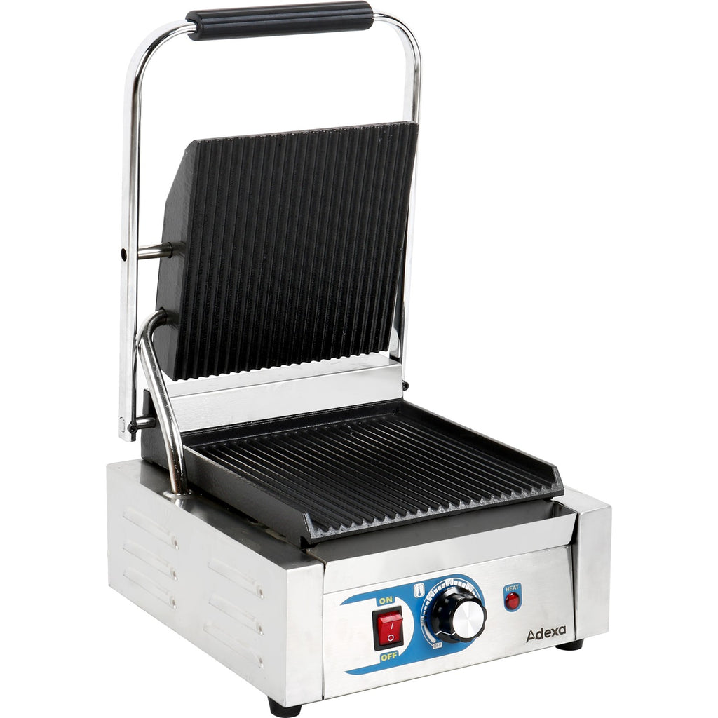 Heavy Duty Panini Contact grill Single Ribbed | Adexa MLP811