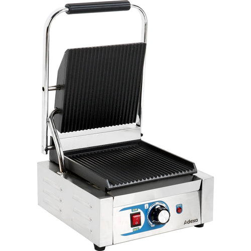 Heavy Duty Panini Contact grill Single Ribbed | Adexa MLP811
