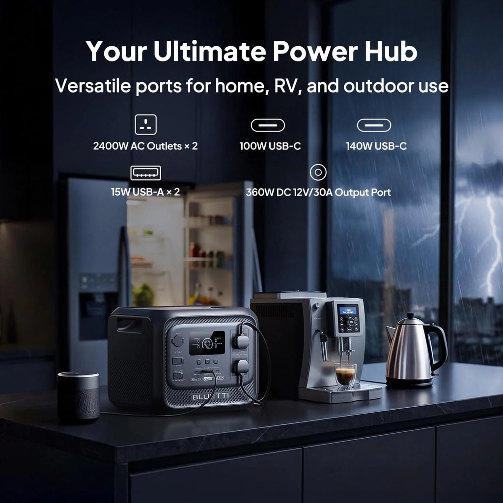 3014.4WH 3014.4W Portable Power Station – LiFePO4 Battery for Home Backup & Camping