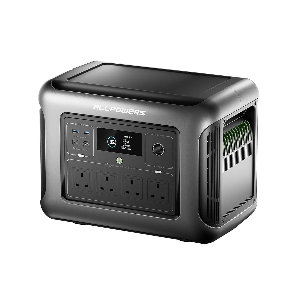 1056WH 1600W Portable Power Station – LiFePO4 Battery Solar Generator for Home Backup & Camping