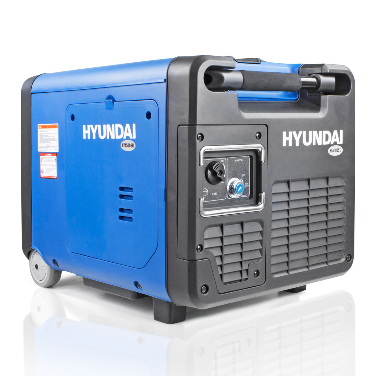 Hyundai HY4500SEI 230V Petrol Driven 4000W 4.0kW 5kVA Portable Silenced Generator