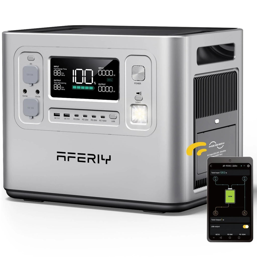 2048WH 2400W Portable Power Station – LiFePO4 Battery Solar Generator for Home Backup & Camping