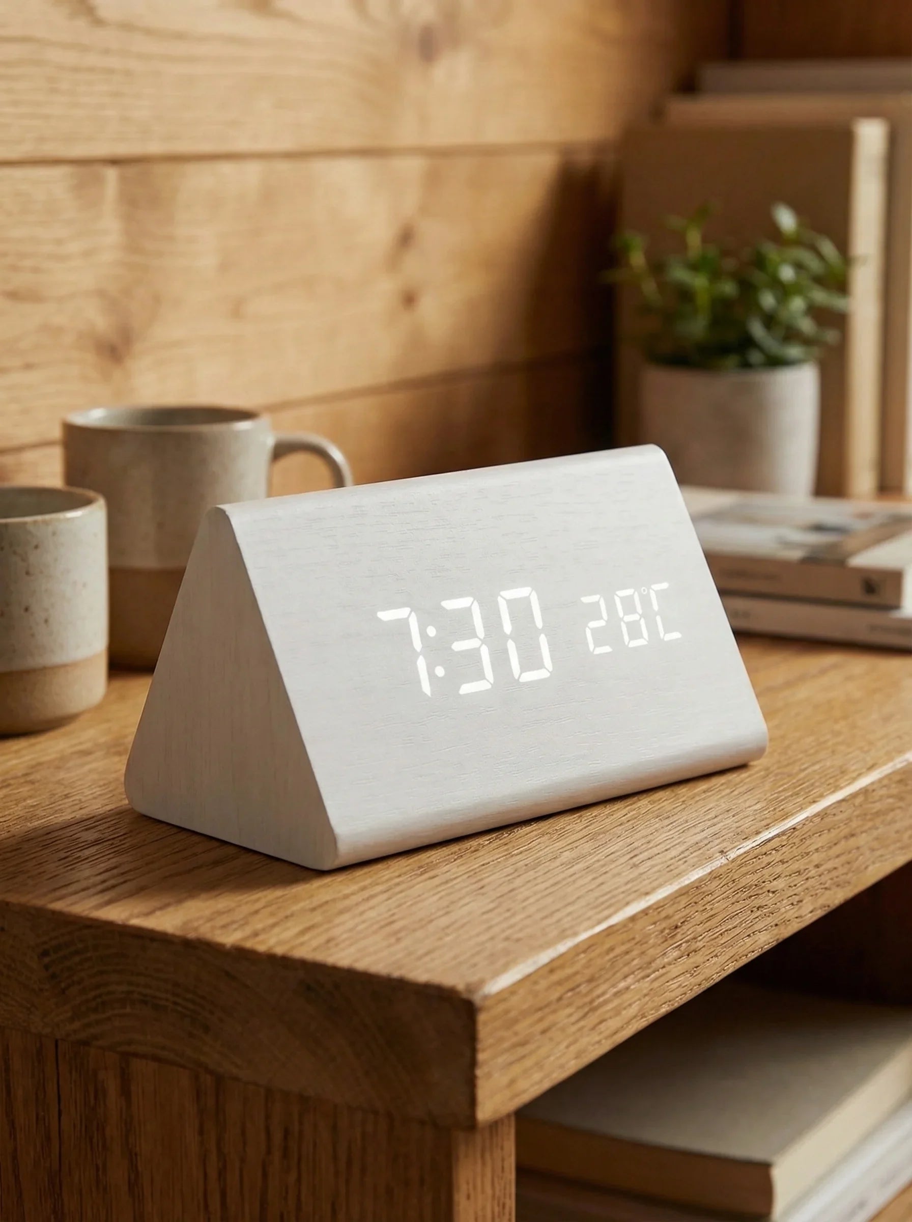 Desk Clocks | Digital Alarm Clock Wooden Style