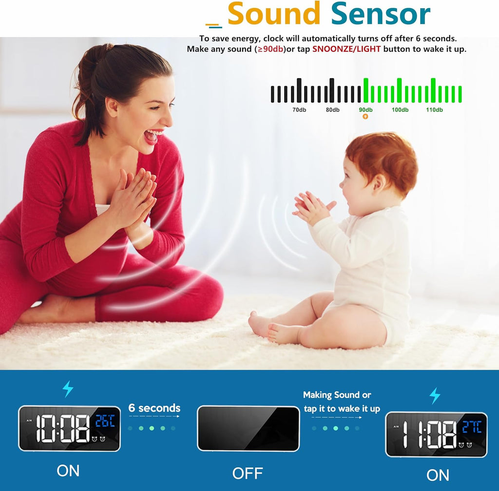 Digital Calendar Clock | Large Display Reminder Clock