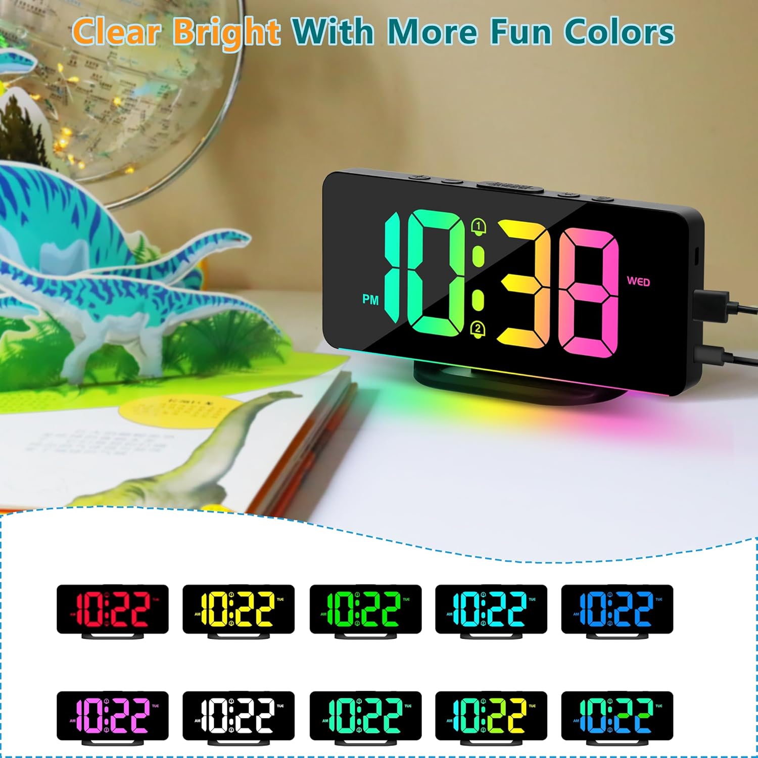 Digital Calendar Clock | Large Display Reminder Clock