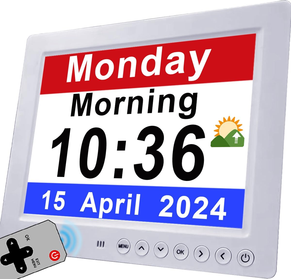 Digital Calendar Clock | Large Display Reminder Clock