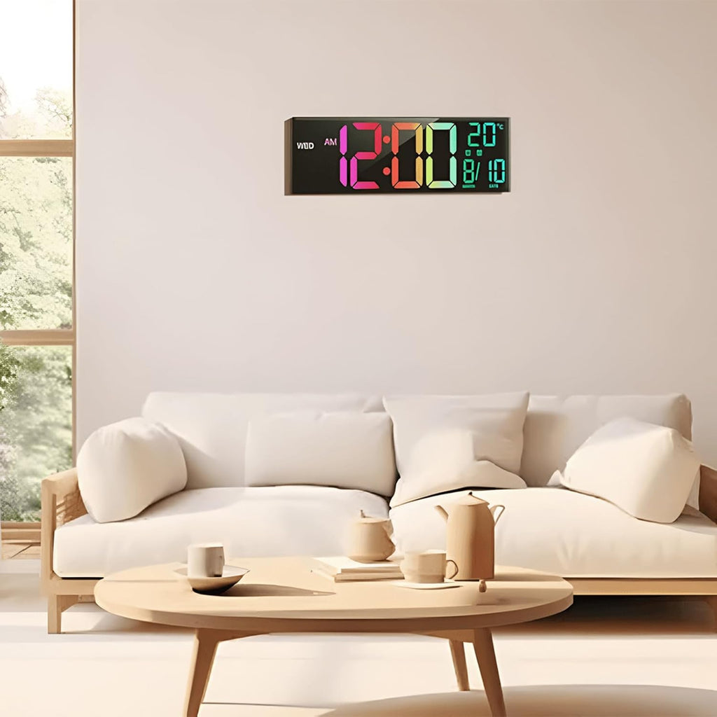 Digital Wall Clock | LED Alarm Calendar Clock