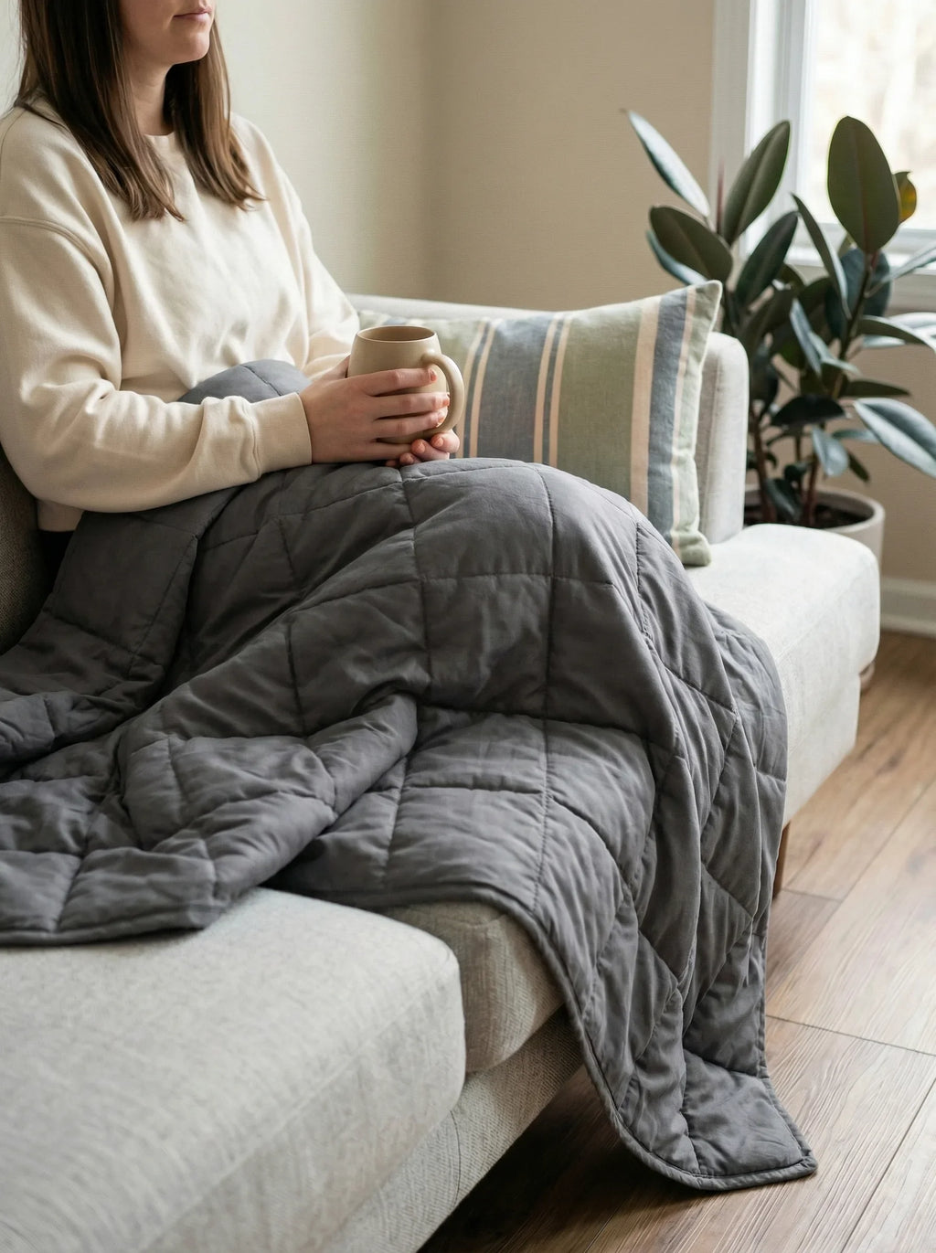 Weighted Bed Blanket | Layered Design Relaxing Comfort