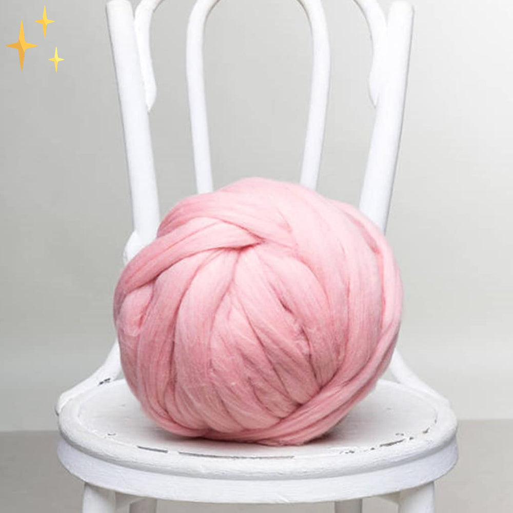 Chunky Knitting Yarn | Giant Arm Knitting Blanket